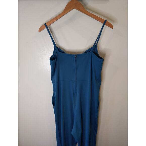 Vintage European Turquoise Stirrup Jumpsuit Romper Size 44/US Small Dancewear - Picture 3 of 9